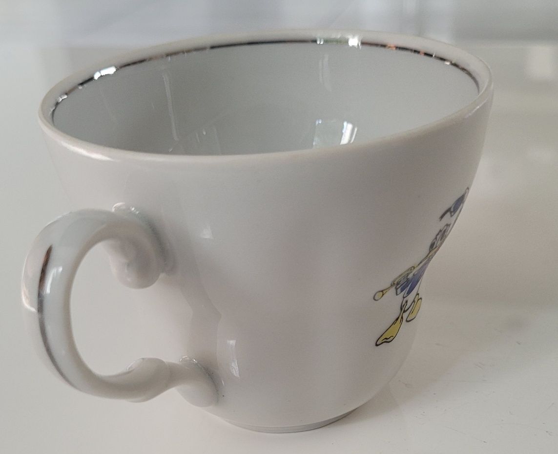 Kubek filiżanka Kaczor Donald Disney porcelana lata 60-70 Bogucice