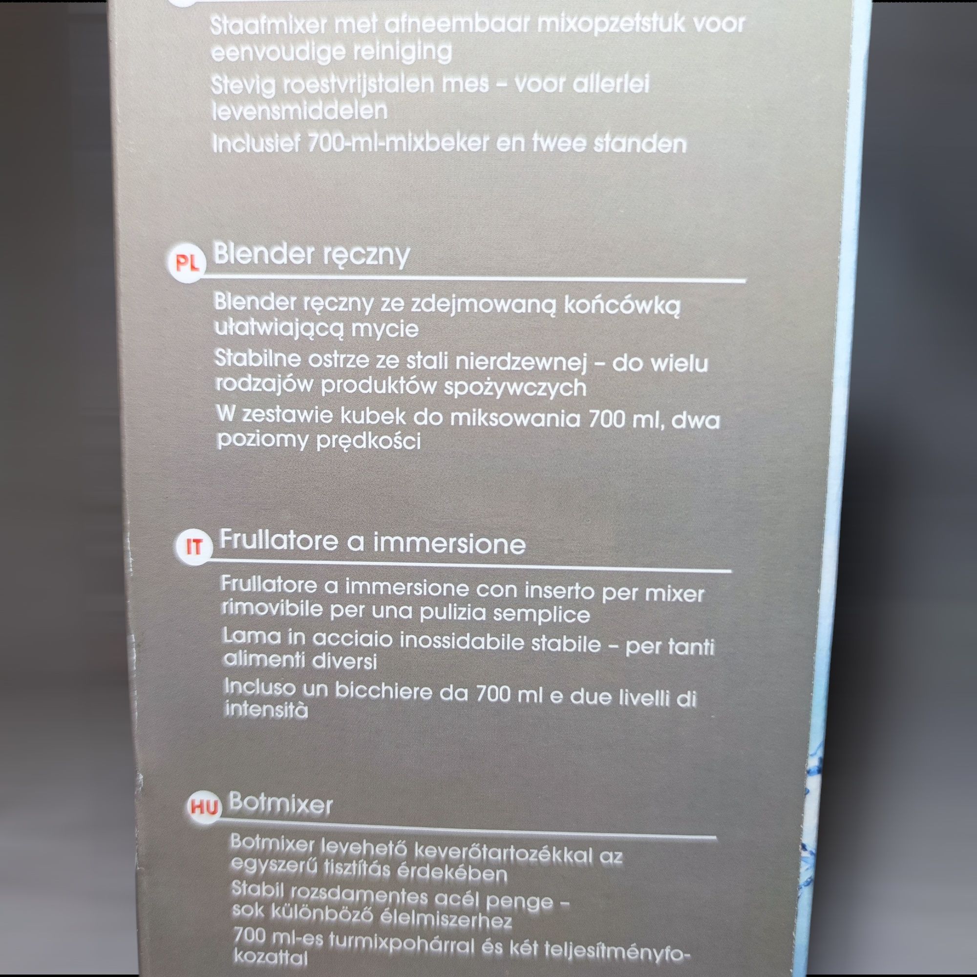 Blender ręczny Gourmetmaxx z pojemnikiem