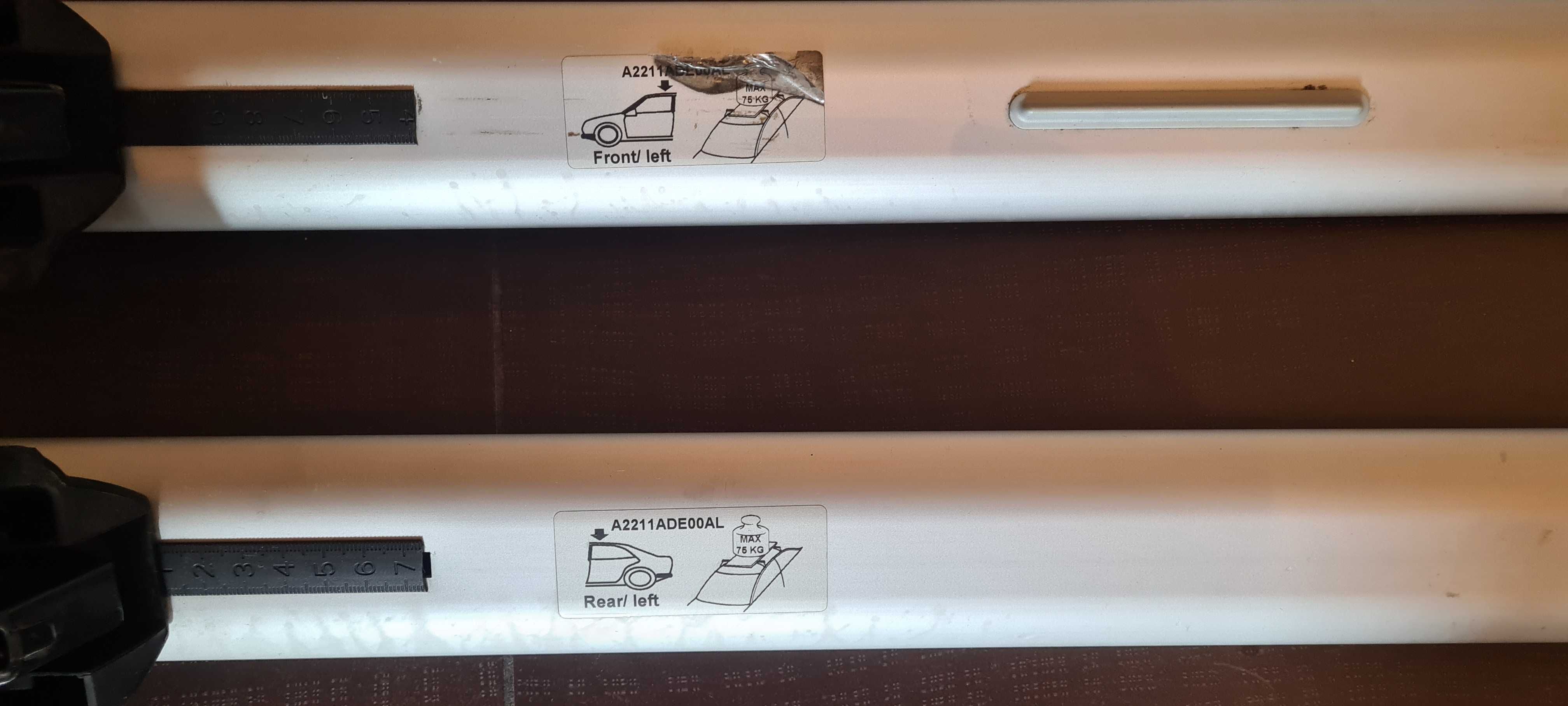 belki (2) i stopki (3) bagażnika dachowego KIA ceed II sw