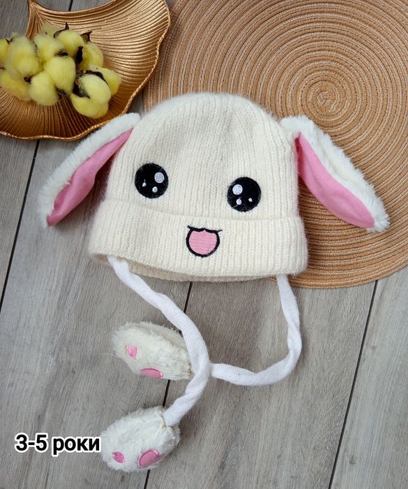 Шапка зимова на дівчинку 3-5 роки