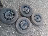 Komplet kół stalowych 15' 5x112 z oponami zimowymi 195/65R15 VW audi