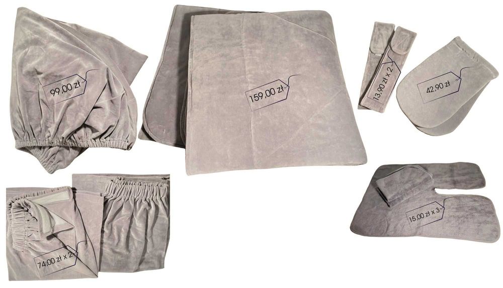 Zestaw welurowy do gabinetu kosmetycznego