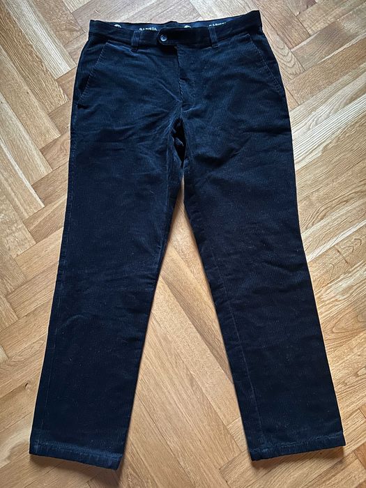 Spodnie sztruksowe granatowe