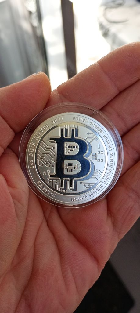 Bitcoin-srebrna moneta/walor kolekcjonerski
