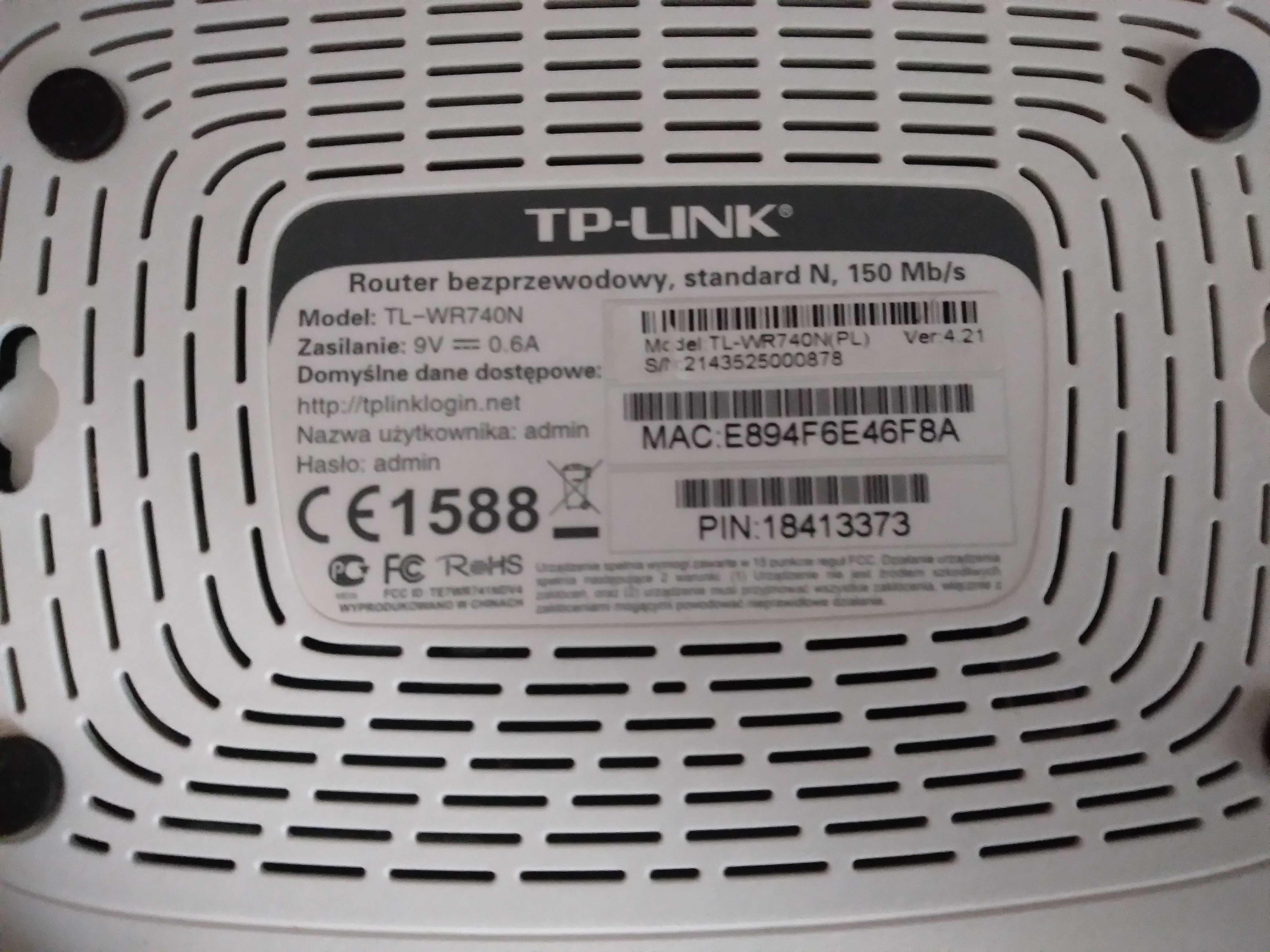 Router sieciowy tp-link WR740N Bardzo dobry stan