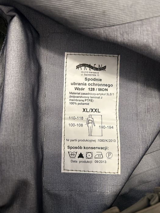 Spodnie gore-tex 128/MON nowe XL/ XXL