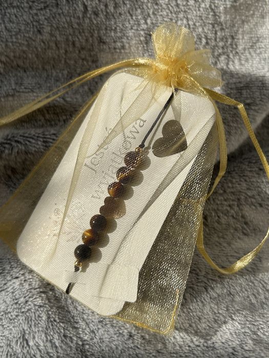 Bransoletka tygrysie oko na czarnym sznureczku