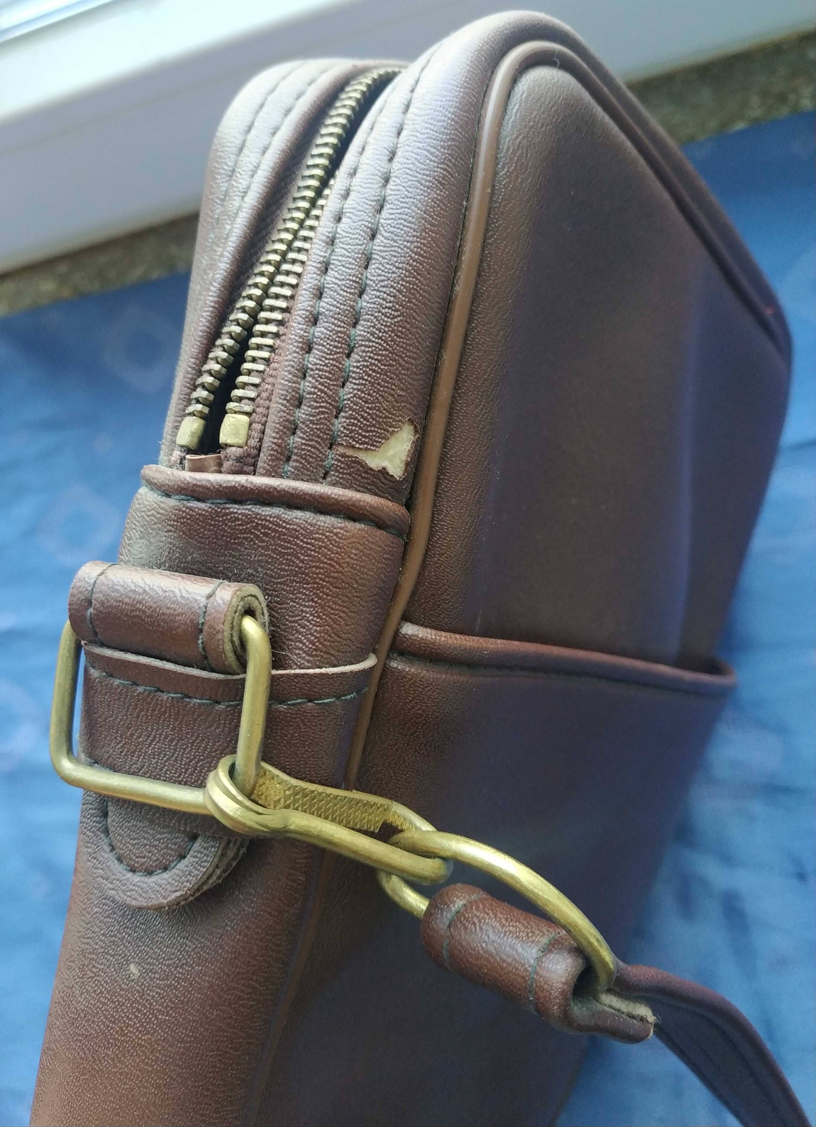 Кожана Мужская сумка через плече вінтаж 83рік! Зроблено в Україні