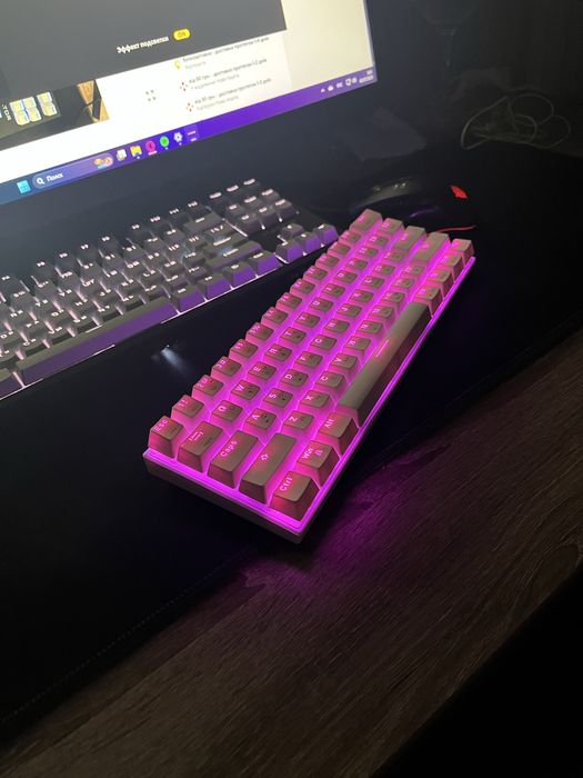 Клавіатура motospeed ck62 (60%), механічна, бездротова, біла