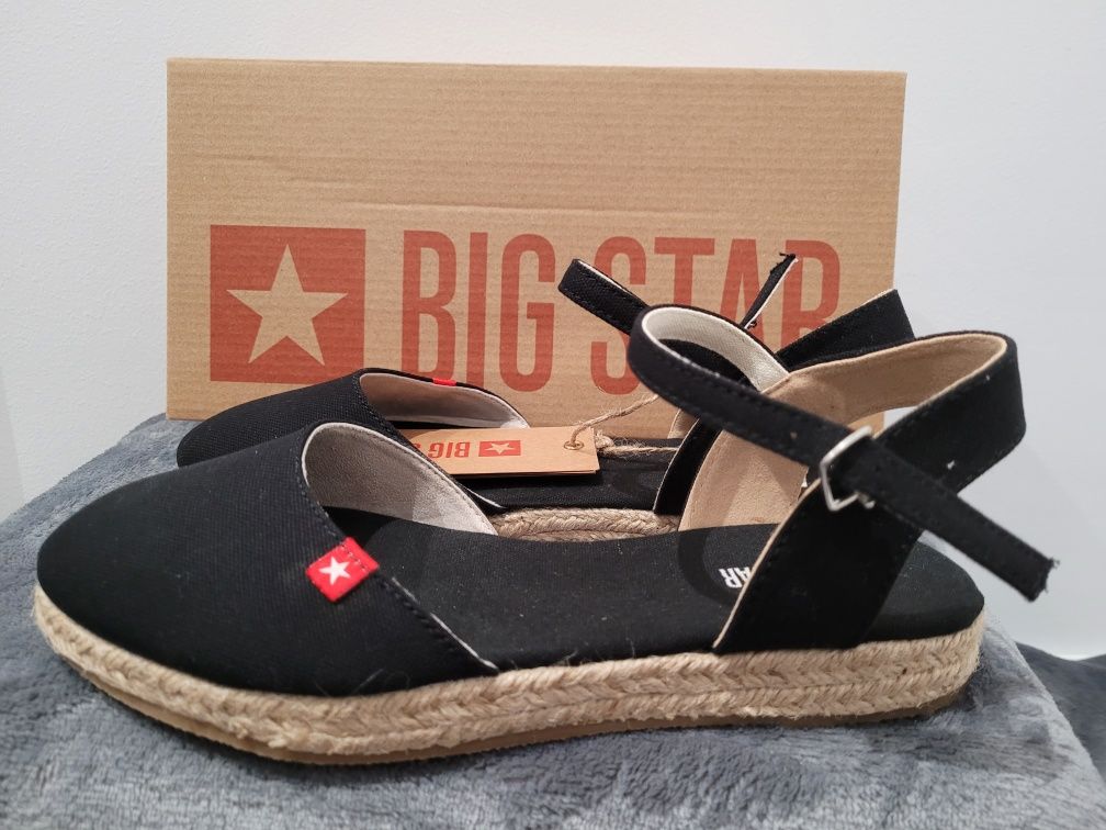 Damskie Espadryle Czarne Marki Big Star rozmiar 37