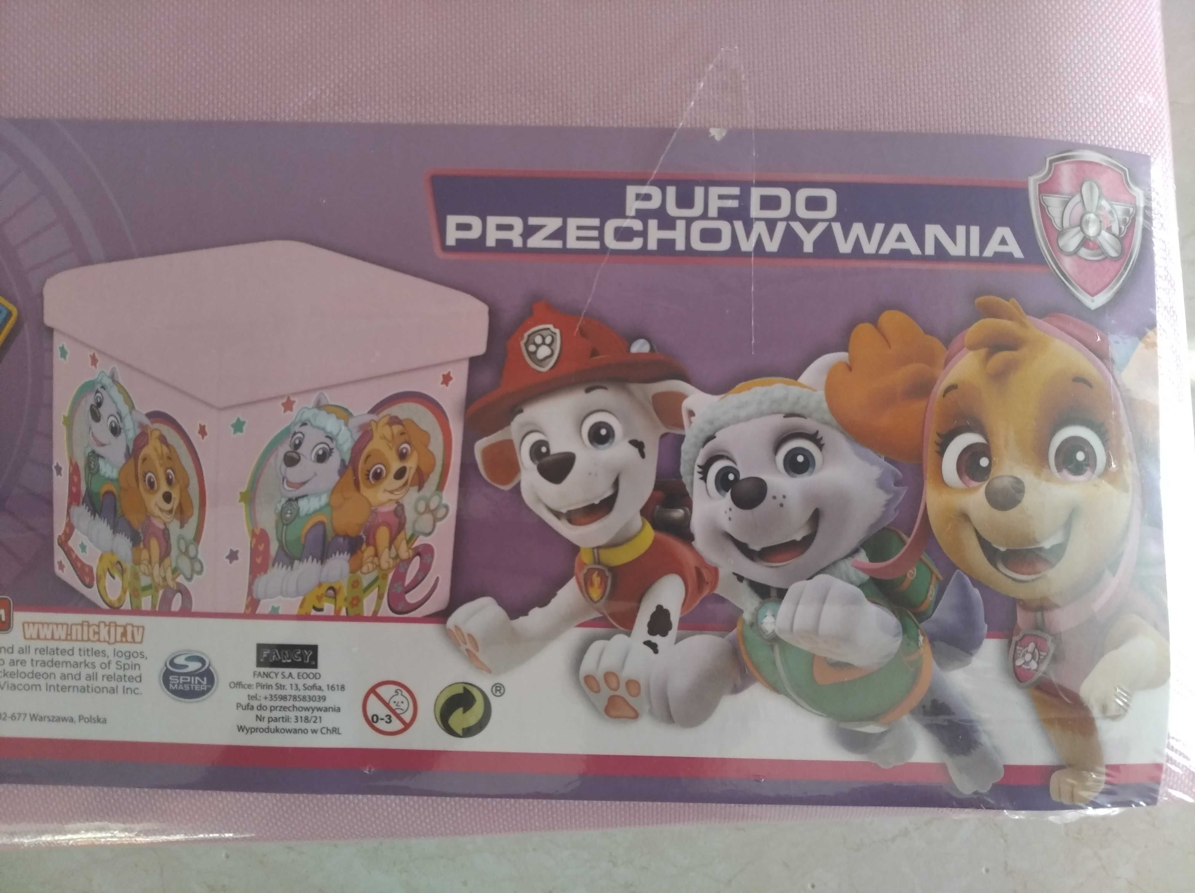 NAJTANIEJ Puf Do Przechowywania Psi Patrol Pufek Paw Schowek Wysyłka