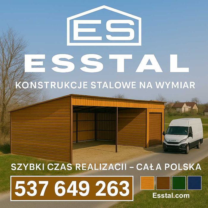 Wiata Blaszana Garaż | HALA MA MASZYNY | Magazyn Rolniczy | - ESSTAL*