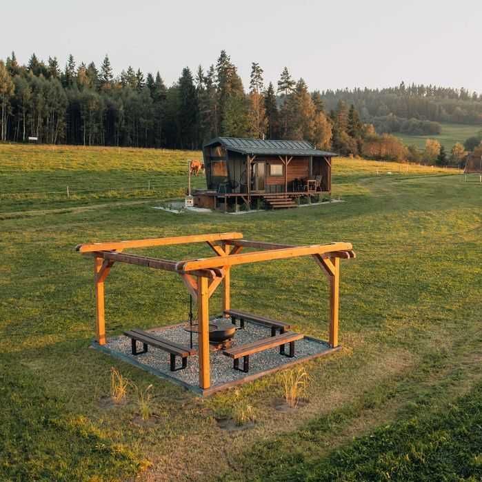 domek w górach SAUNA BALIA JACUZZI tiny house spa dla 2 osób z psem