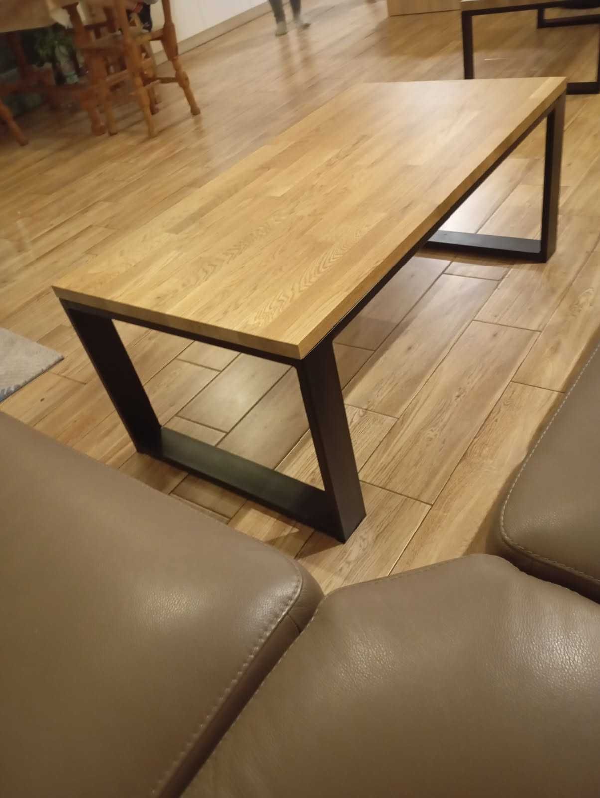 Stolik kawowy dębowy loft