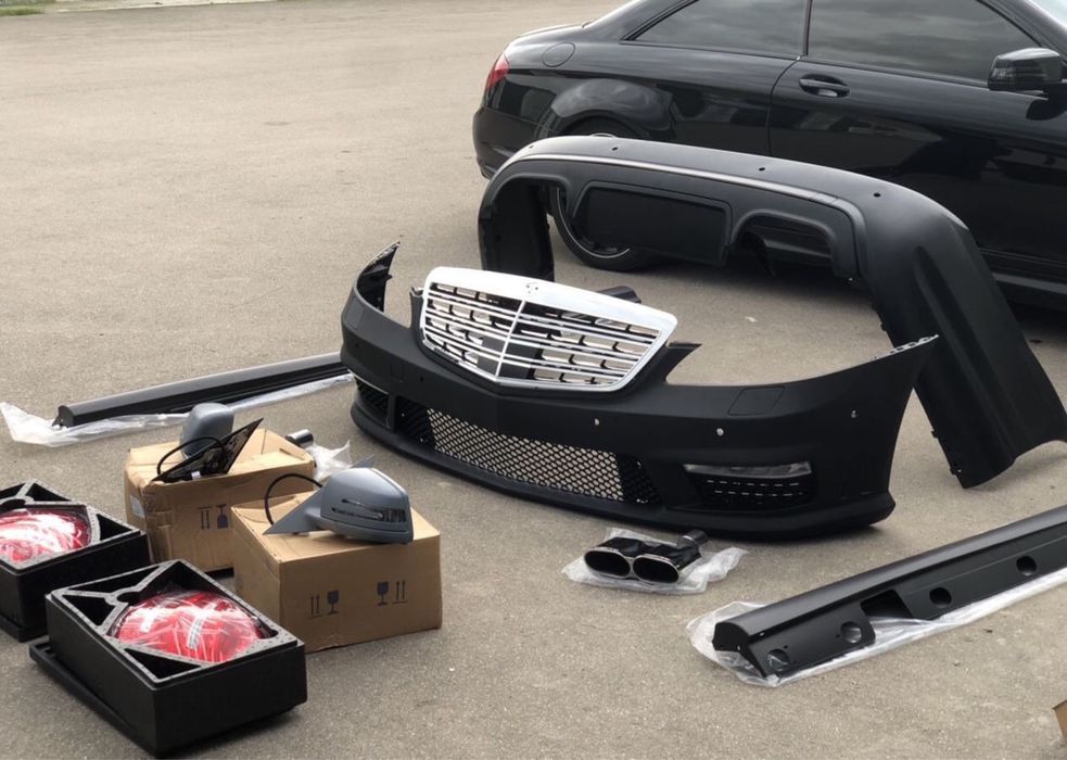 Бампер передний рестайлинг Mercedes Benz W221 S63 S65 S500 AMG