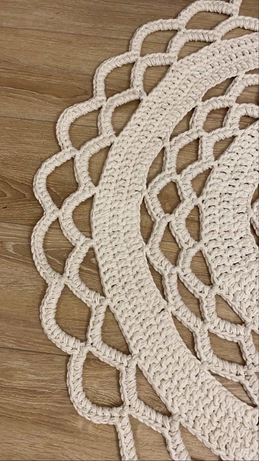 Dywan ze sznurka bawełnianego Rękodzieło Handmade
