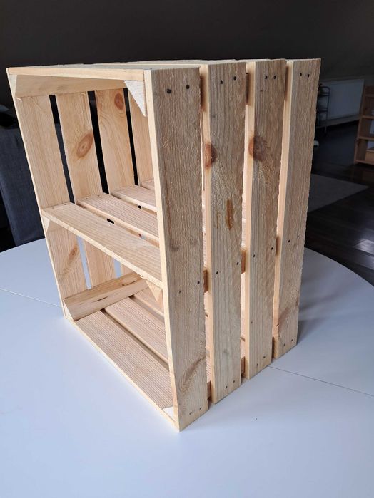 Skrzynka drewniana z półką 50x40x30 nowa solidna