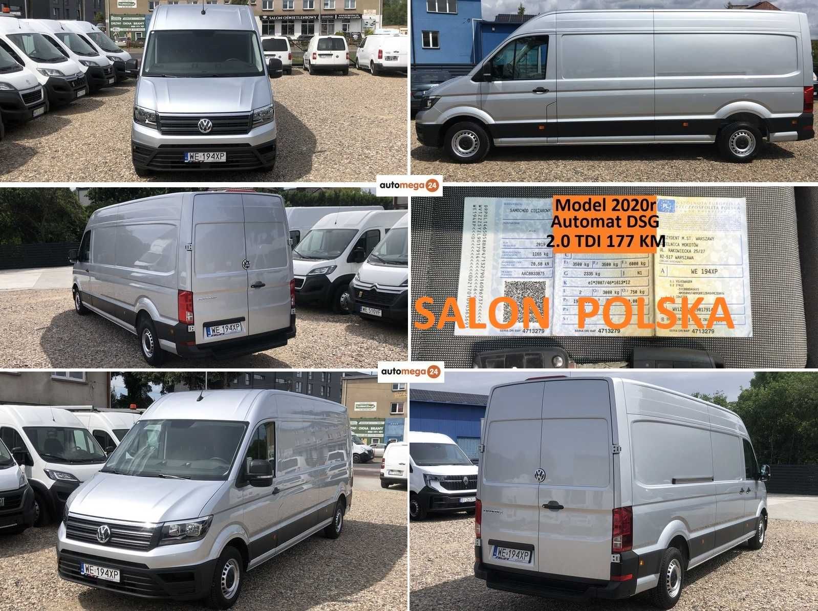 CRAFTER L4 MAXI SalonPL  Automat DSG 8biegów! 177KM Zadbany Jak Nowy!