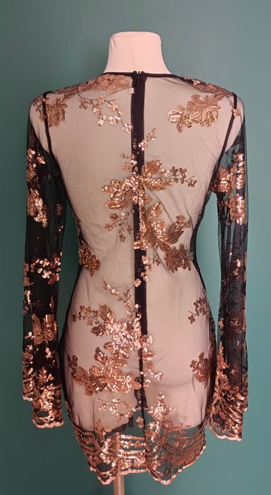 Sukienka tunika zdobiona cekiny Sylwester