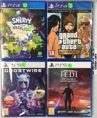 Gry PS4/PS5 Ghostwire Tokyo GTA Trilogy Smerfy Star Wars Jedi Ocalały