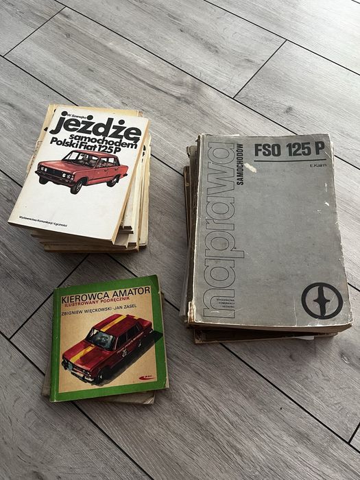 3 ksiazki Fiat 125p fso instrukcja napraw katalog czesci prl