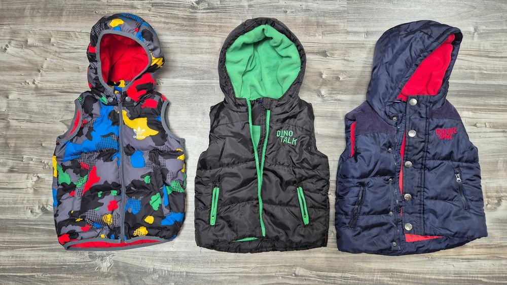 Bezrękawniki chłopięce rozmiar 98, 2-3 lata