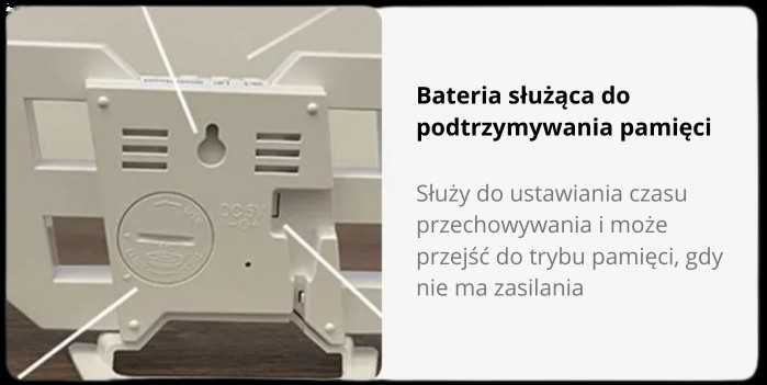ZEGAR CYFROWY LED BUDZIK Elektroniczny Stołowy Kalendarz Termometr