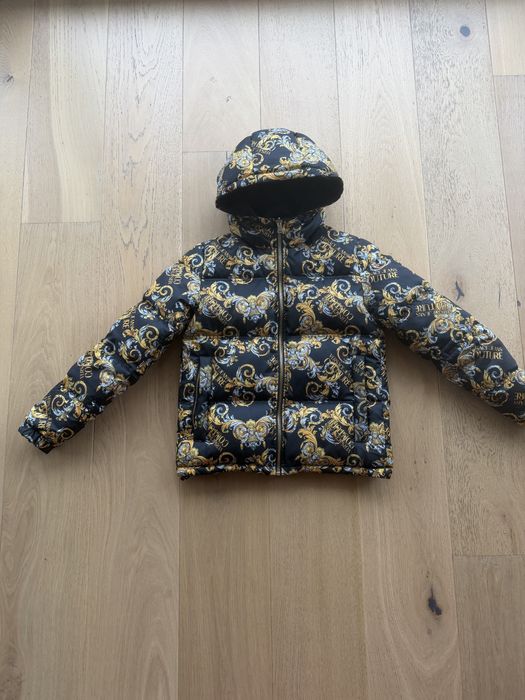 Kurtka puchowa Versace roz S dwustronna