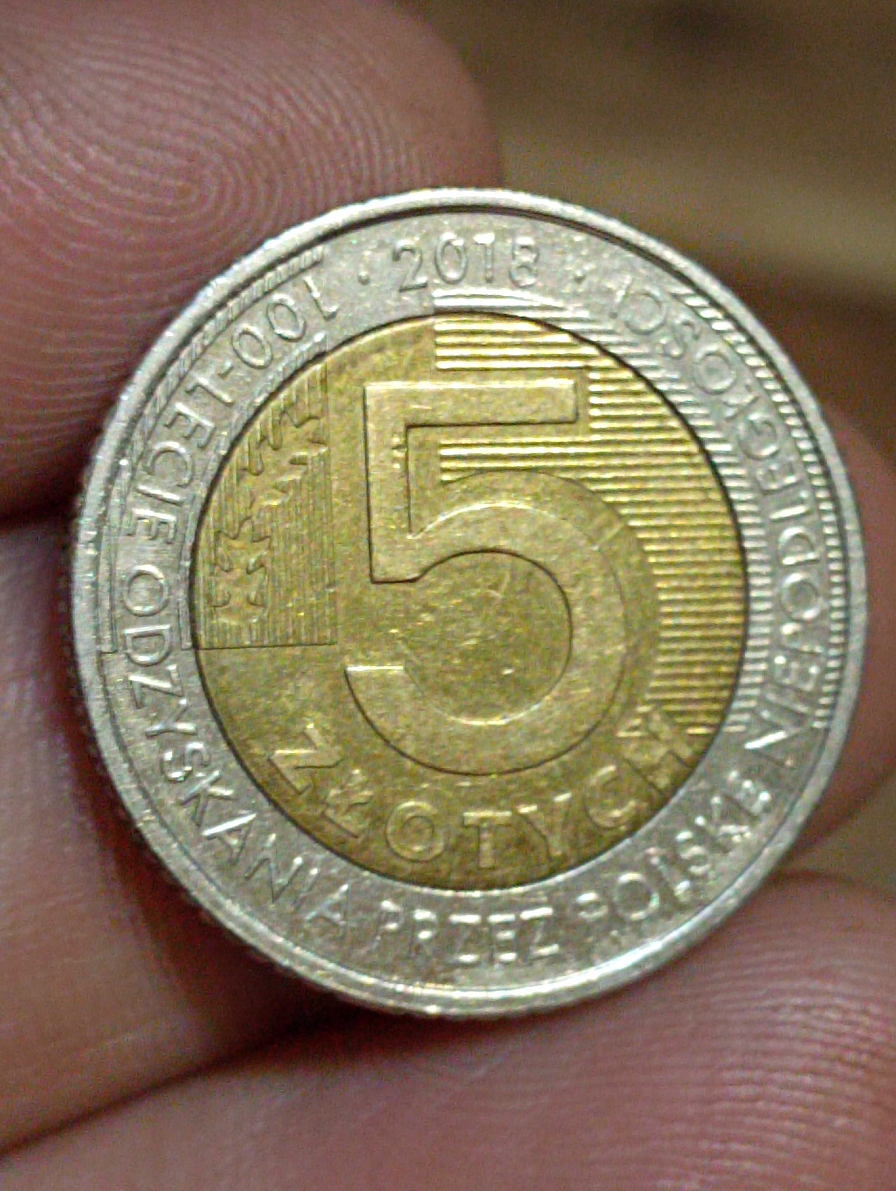 Sprzedam cc monetę 5 zloty 2018 rok