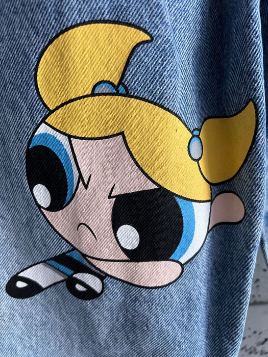 Spodnie jeansy balloon Atomówki The Powerpuff Girls Bershka rozmiar 32
