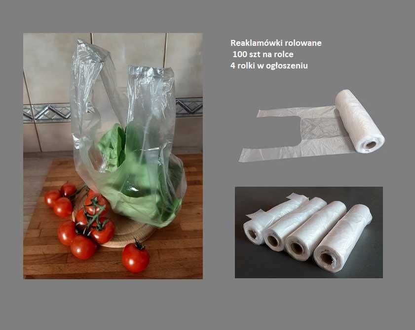 reklamówki rolowane po 100 sztuk - 4 rolki