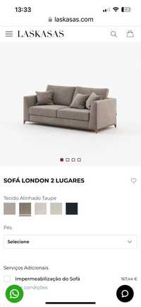 Sofa LASKASAS acomoda 3 a 4 pessoas