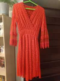 Czerwona sukienka midi, nowa!