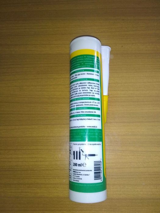 Akryl Uniwersalny SOUDAL ściany sufity BIAŁY 280ml.