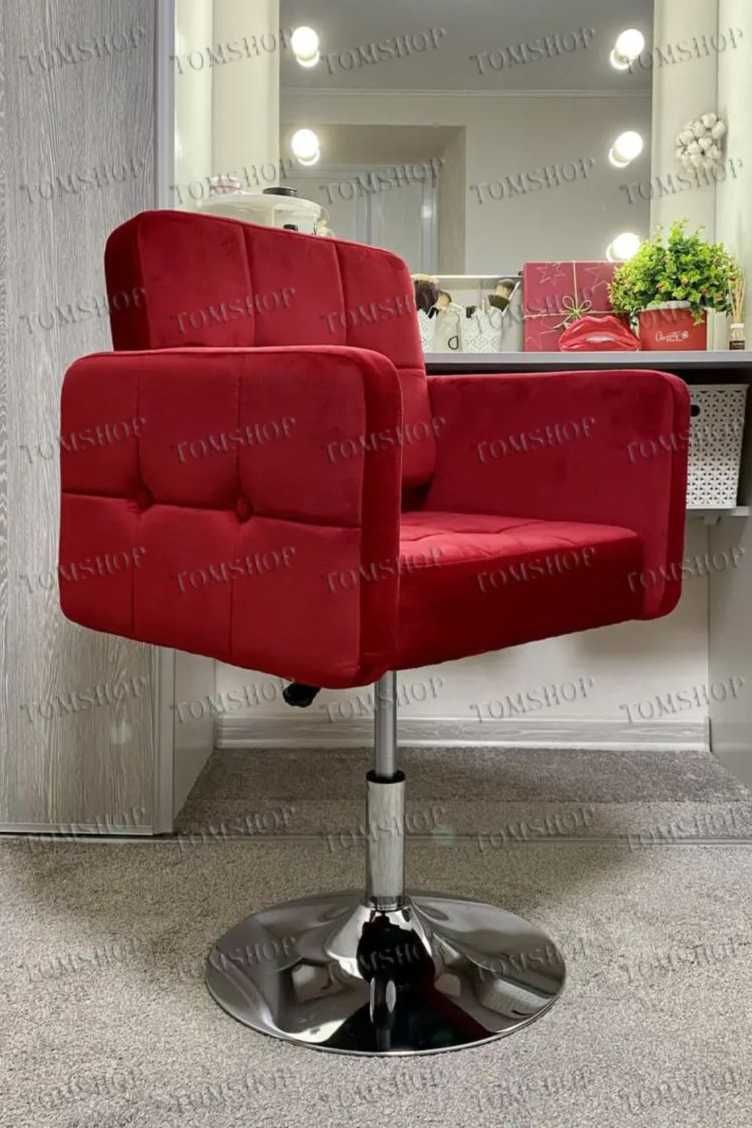 Крісло перукарське Beatrice HOKER VIDA парикмахерское кресло червоне