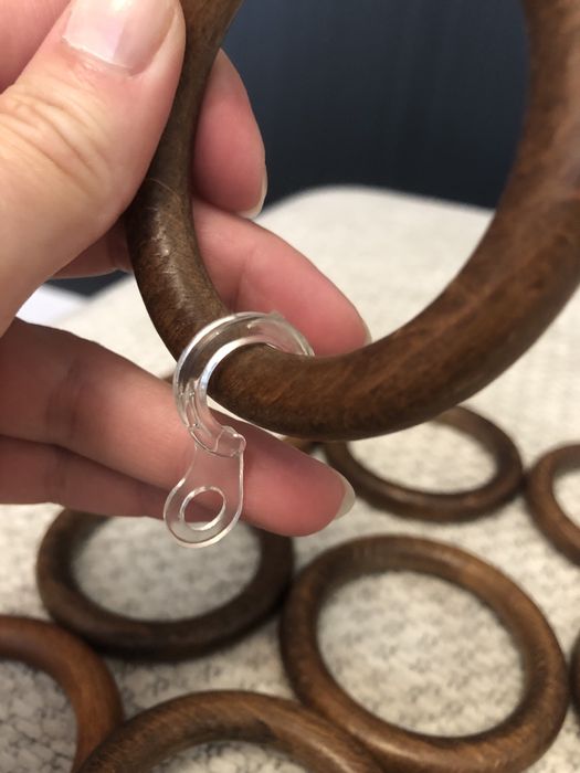 Kółka z haczykami do zasłon/ firan 9 sztuk