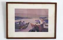 Serigrafia Zé Penicheiro "Pescadores e Varinas" 1986