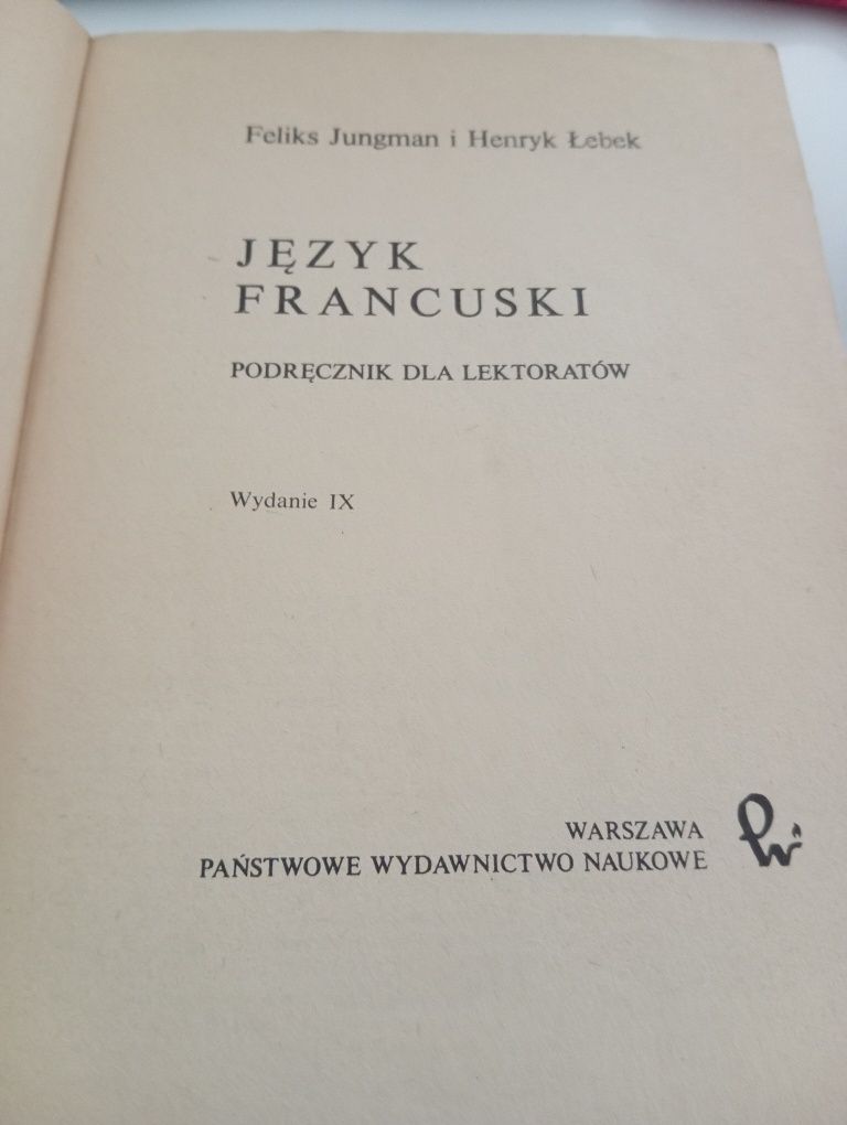 Język francuski dla lektoratów, Feliks Jungman i Henryk Łebek