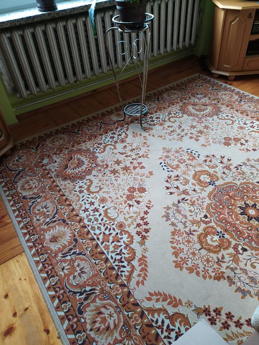 Dywan wełniany wzór turecki brązowo/ beżowy