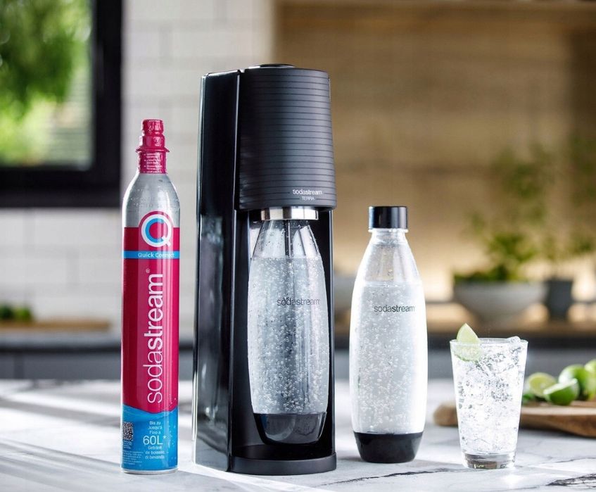 SODASTREAM SATURATOR Urządzenie do Gazowania Wody + Butelka Cylinder