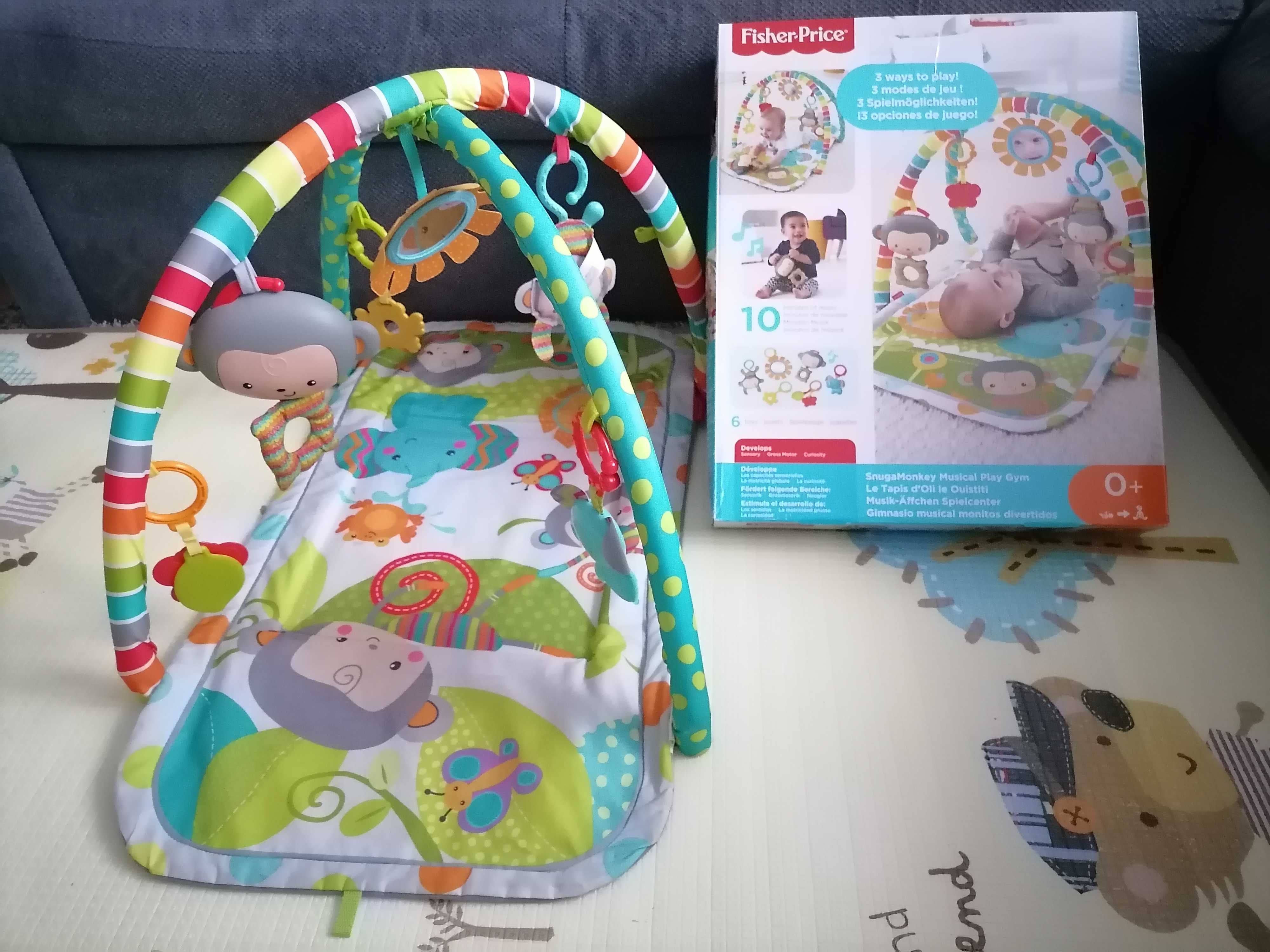 Edukacyjna mata muzyczna 3w1 z grzechotkami fisher price