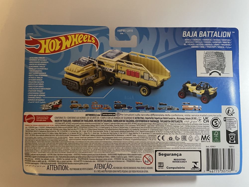 Super Rigs Hot Wheels Ciężarówka Baja Battalion