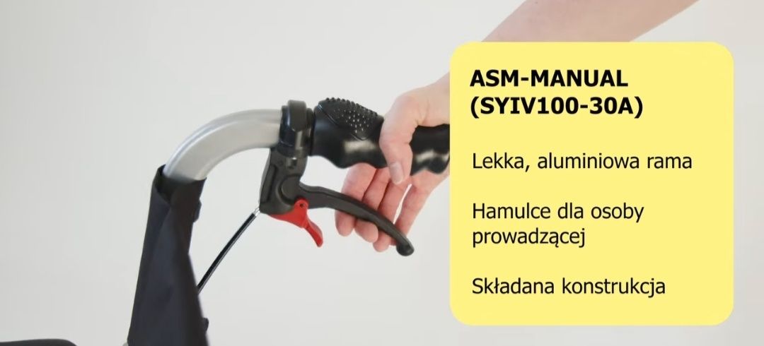Lekki do prowadzenia wózek Inwalidzki