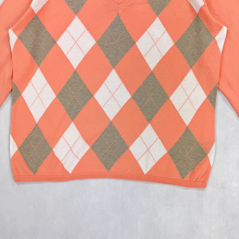 Sweter/sweterek w serek w romby Tommy Hilfiger