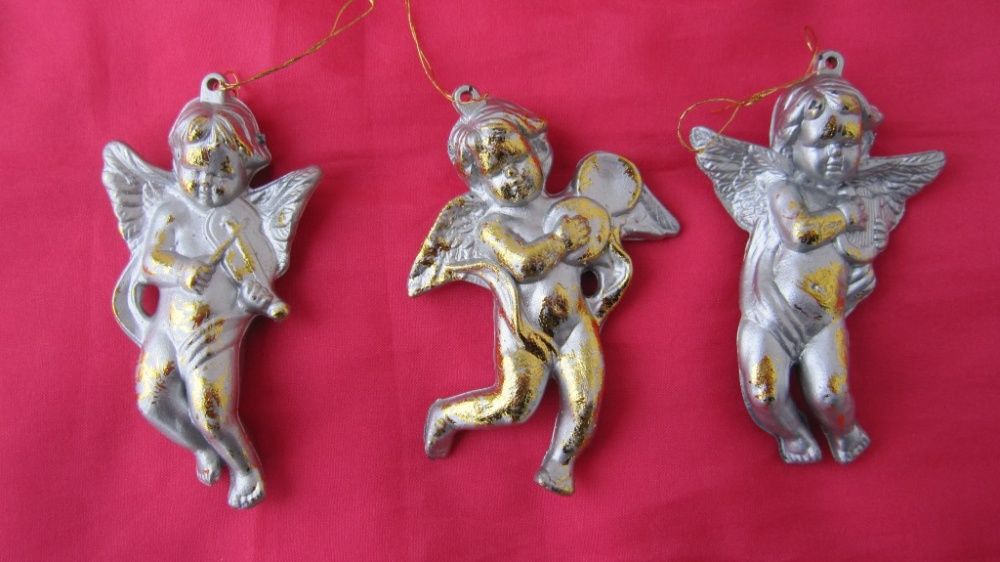 Ангелочки подвески набор 3 шт. декор украшение