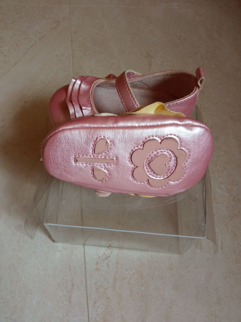 Baleriny 12cm niemowląt 19 Next niechodki eleganckie Chrzest skóra