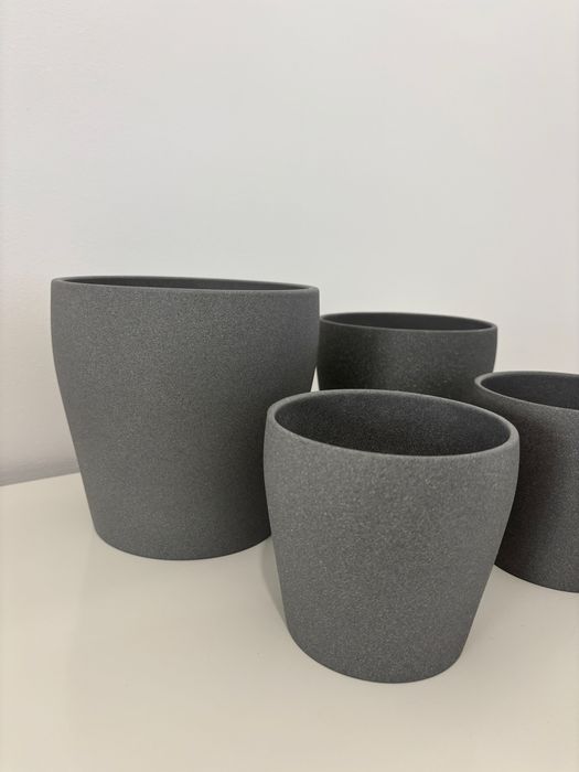 Zestaw doniczek La Decoria ,,Messina” dunkelgrau - 4 szt.