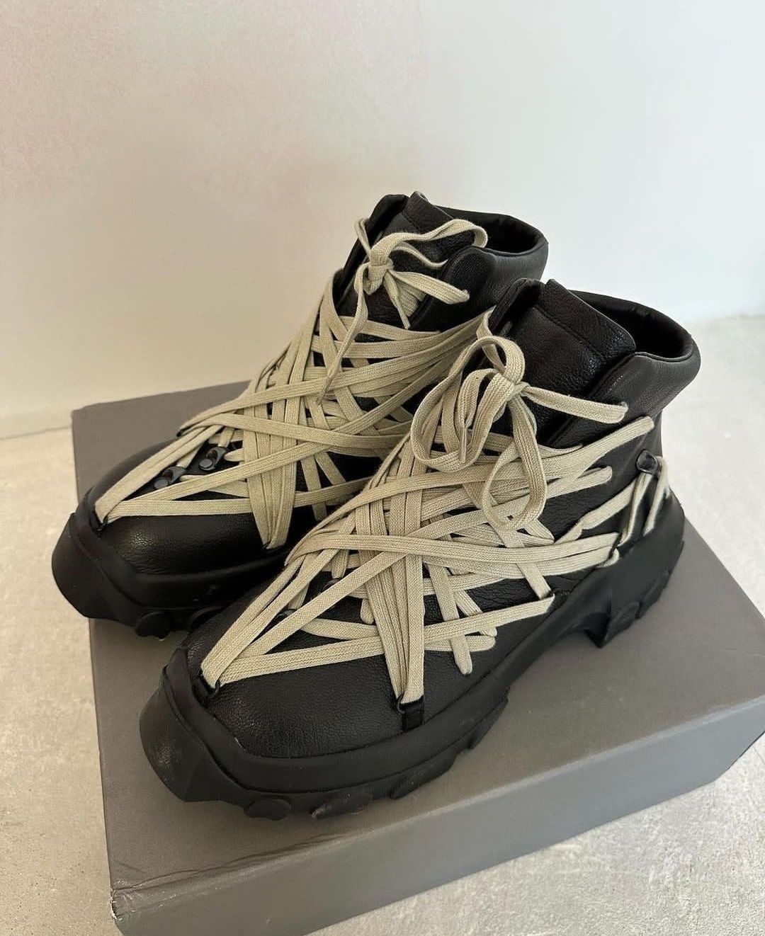 Rick Owens tractor boots