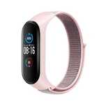 Pasek nylonowy opaska do XIAOMI Mi Band 5 / 6 - różowy