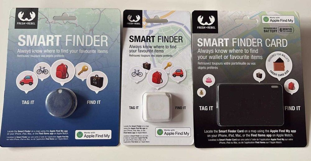 3 x Mega Pack Lokalizatory GPS Fresh'n Rebel Smart Finder , NOWE